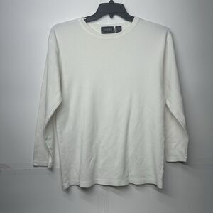 Près de Chamonix Men’s Long Sleeve Shirt Size XS White Minimalist Casual Tee